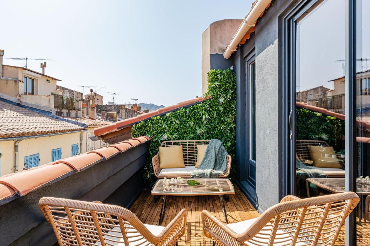 Loft En Ville - Duplex Terrasse Coeur Historique Avec Vue Degagee & Parking Souterrain Offert Ла-Сьйота Екстер'єр фото